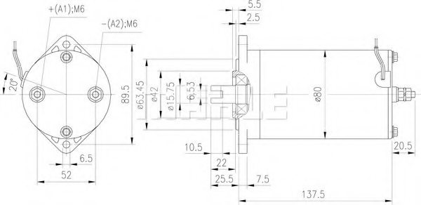 MAHLE ORIGINAL MM 122 Electric Motor